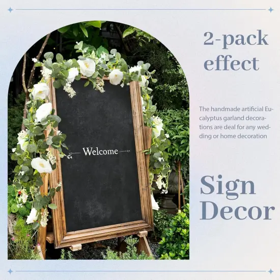 Eucalyptus Leaves Greenery Garland for Wedding Table Runner Backdrop Party {2}