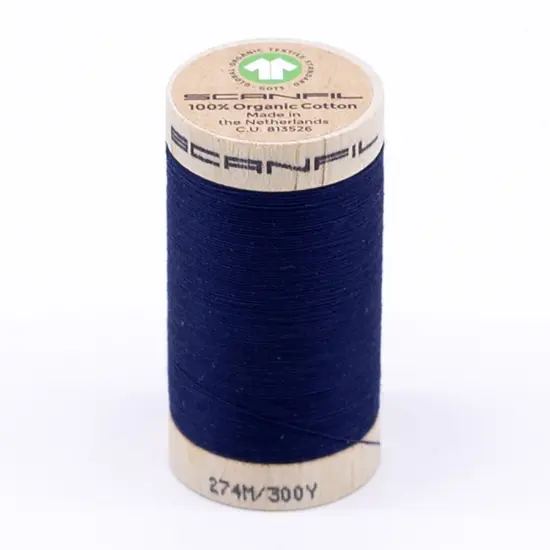 300 Yards Luxurious Organic Pima Cotton Sewing Thread Bellwether Blue 30wt {1}