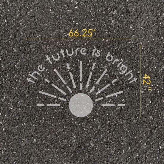 The Future is Bright Parking Space Stencil | High School Senior Parking Spot Stencil | Reusable Stencil | Stencil Ease | {5}