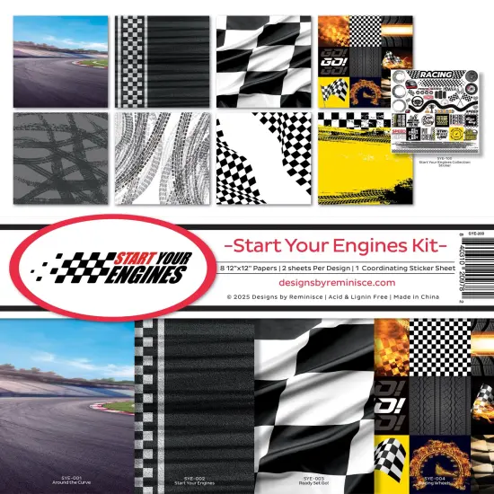 Reminisce Collection Kit 12"X12"-Start Your Engines {1}