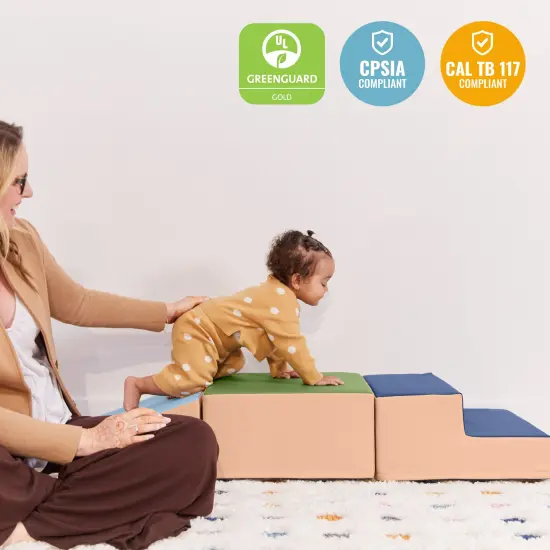 Junior Little Me Climb Crawl and Slide, Beginner Playset, 3-Piece Earthtone {4}