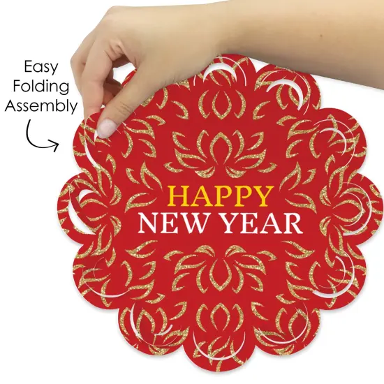 Big Dot of Happiness Lunar New Year - Round Table Decorations - Paper Chargers - Place Setting For 12 {6}