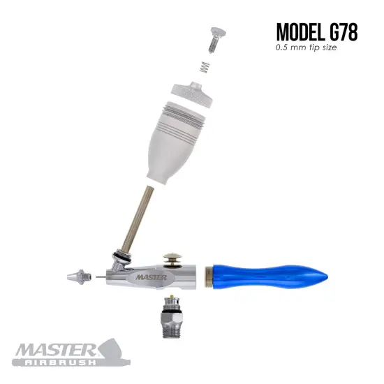 Gravity Feed Air Abrasive Eraser and Etching Airbrush Kit - Mini Sandblaster Etcher Gun with 1/2 oz. Cup, 0.5 mm Tip, Hose {3}