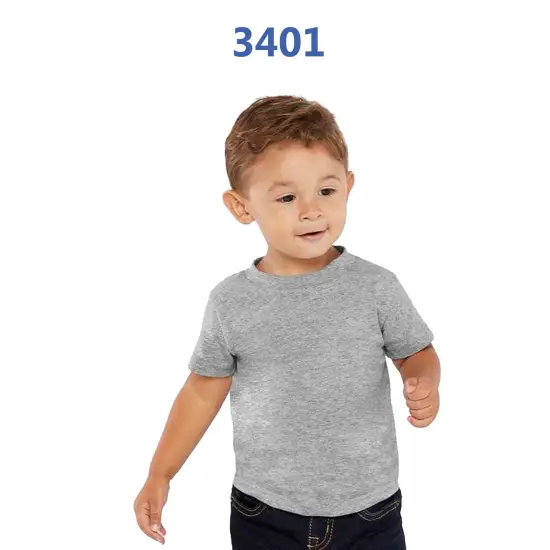 Rabbit Skins&reg; Infant Crew Short Sleeve Cotton Jersey Tee Heather {3}