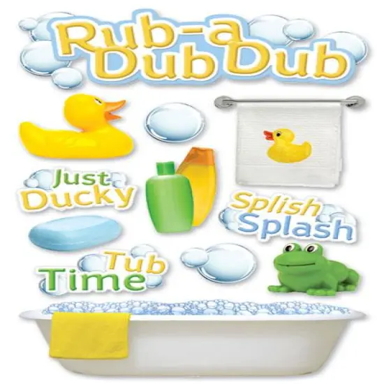 Paper House Rub A Dub Dub Dimensional Stickers {1}