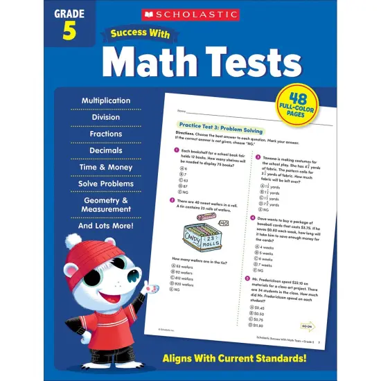 Success With Math Tests: Grade 5 {1}