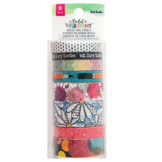 Vicki Boutin Bold And Bright Washi Tape-8 Pieces {1}