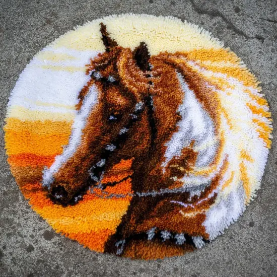 VervacoWestern Horse Latch Hook Kit Multi {3}