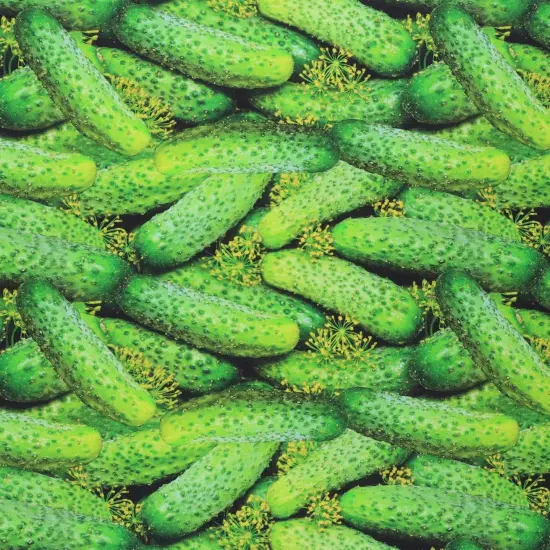 Mook Fabrics Fruit-Vegetables Cotton Fabric [45 in. Wide] - By The Yard Pickles {1}