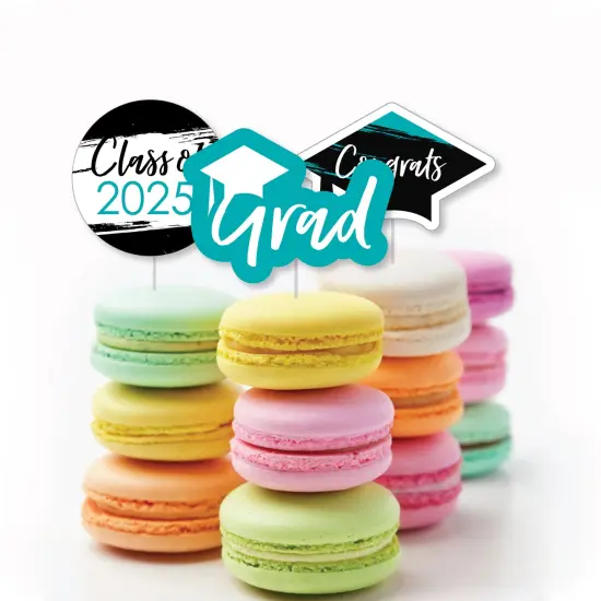 Big Dot of Happiness Teal 2025 Graduation Party - DIY Shaped Cut-Outs - 24 Count {4}