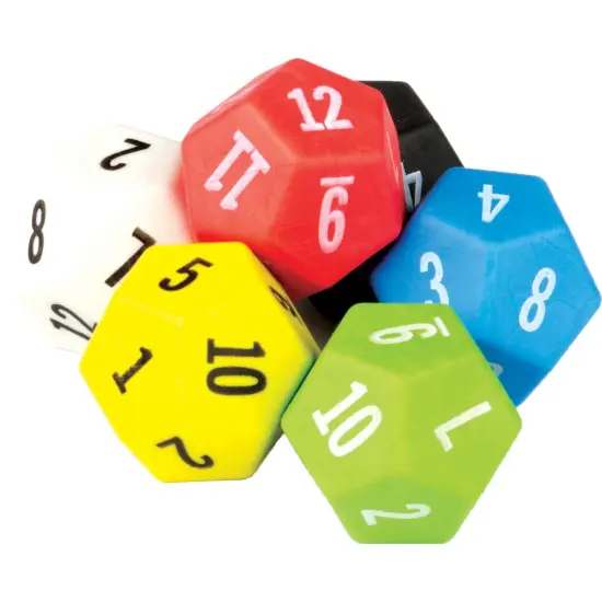12 Sided Dice, Pack of 6 {1}