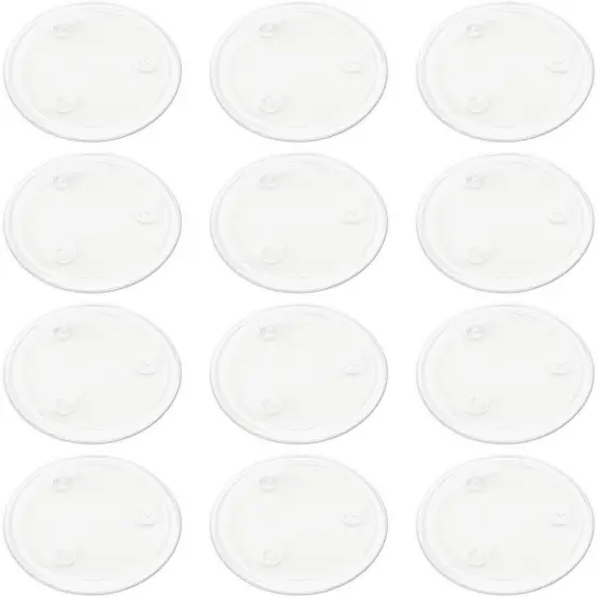Glass Pillar Candle Holder Plates (5 Inches, 12 Pack) Clear {7}