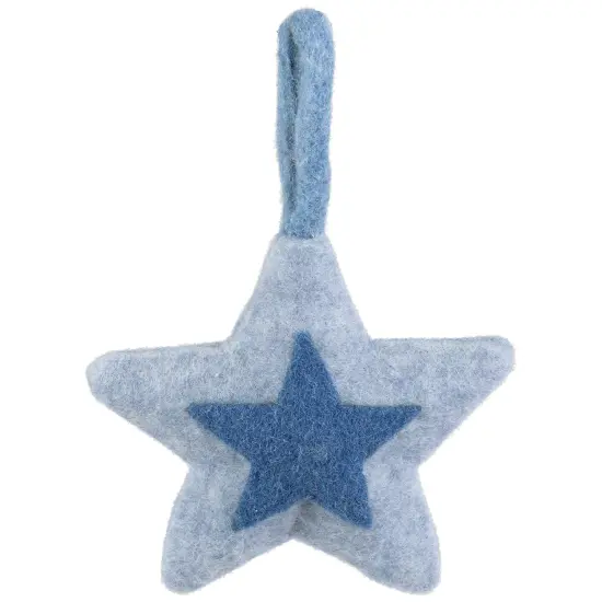 Northlight Plush Double Felt Star Christmas Ornament - 6.25" -Blue {3}