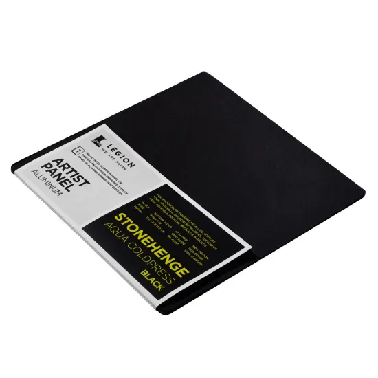 Stonehenge Aqua Coldpress Pre-Mounted Aluminum Panel 6"X6"-Black, For Wet Media {2}