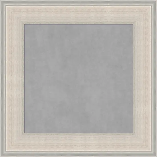 Cottage White Silver Wood Framed Magnetic Board {1}