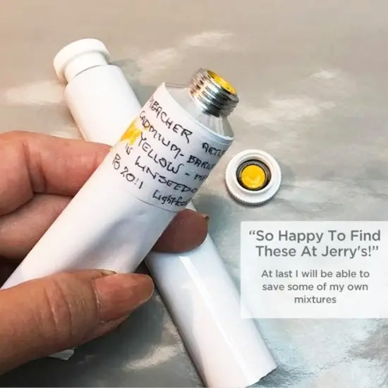 Creative Mark Empty Paint Tubes - Box of Empty Aluminum Paint Tubes & Caps,Easy-Open Caps, Easy to Crimp, Perfect for Storing Custom MixedAcrylics, Gouaches, Watercolors, Oils {7}