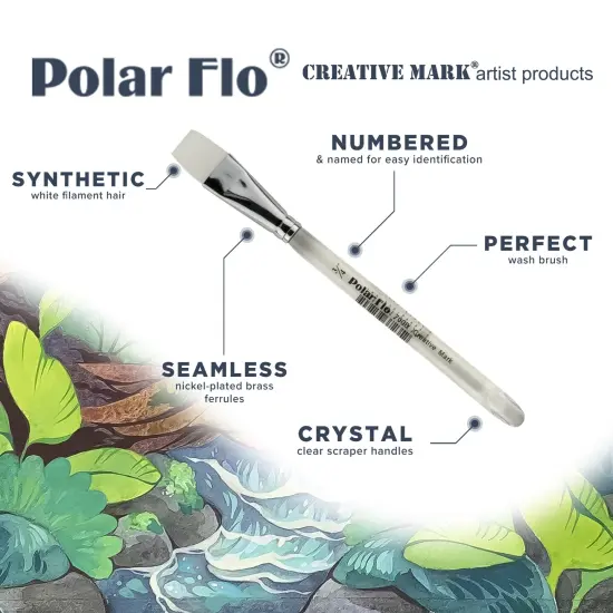 Creative Mark Polar Flo Professional Watercolor Brushes - Round Packs of 2- Short Handle, Nickel-Plated Seamless Brass Ferrule - Art Paint Brushes for Acrylic Painting, Watercolor, Gouache, and More {4}