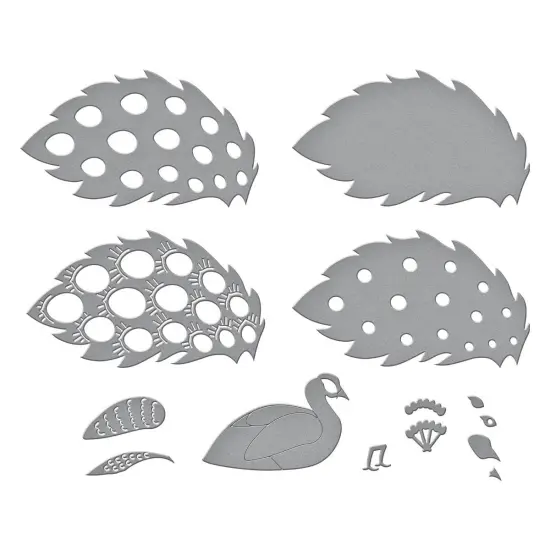 Spellbinders Etched Dies-Kaleidoscope Peacock {3}