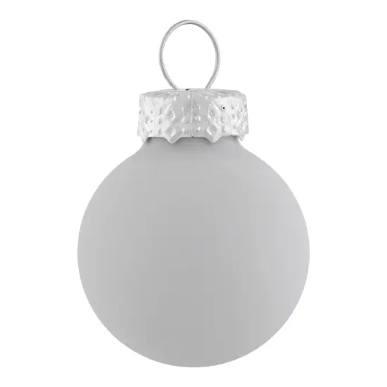 Northlight 2-Finish Mini Christmas Glass Ball Ornaments - 1" (25mm) - White - 24pc {6}