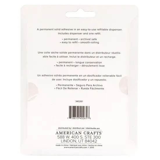 Sticky Thumb Adhesive Runner & Refill-Permanent Solid .315"X17.5yd {3}