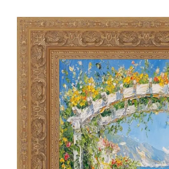 Wide Sistine Chapel Gold Italian Picture Frame 20x40 frame {2}
