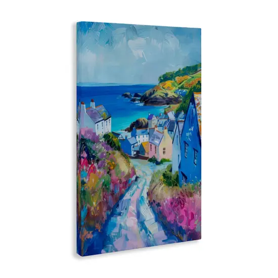 Stupell Industries Seaside Town Overlook Canvas Design by LSR Design Studio {3}