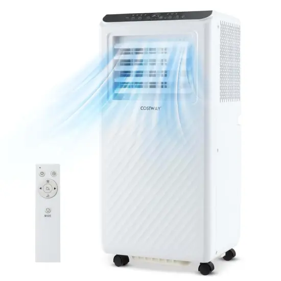 Costway 6500 BTU(10000 BTU ASHRAE) Portable Air Conditioner 3 -in-1 Air Cooler Dehumidifier Fan 24H Timer {1}