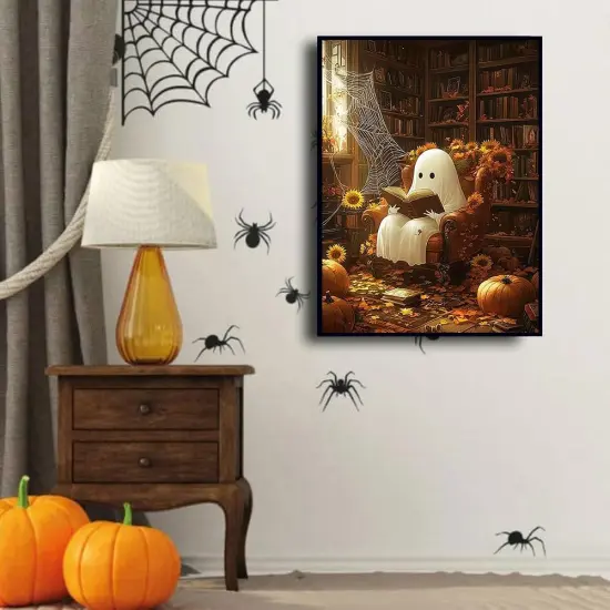 Halloween Diamond Painting Kits, 5D DIY Horror Full Round Diamonds Craft Kit-12" x 16" {2}