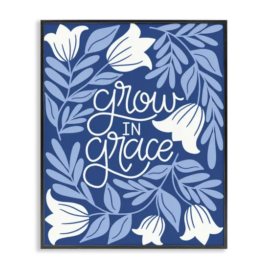 Stupell Industries Grow in Grace Florals Framed Giclee Wall Art Design by Taylor Shannon Designs {1}