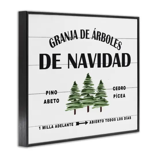 Stupell Industries Arboles De Navidad Framed Giclee Art Black Framed {3}