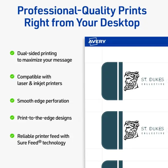 Avery Printable Rounded Rectangle Price Tags, Sure Feed Technology, 1-1/2" x 3", Matte White Cardstock, Print-to-The-Edge, Laser/Inkjet Printable, 100 Total {8}