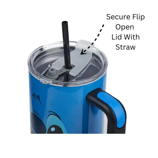 Stitch Face 40oz Blue Stainless Tumbler {3}