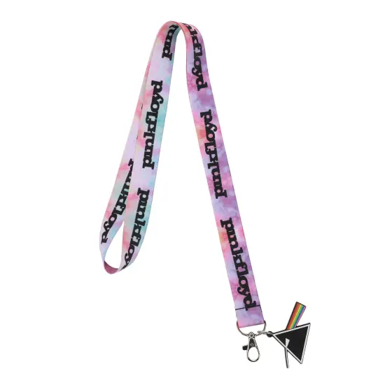 Pink Floyd Repeat Logo & Prism Charm Tie-Dye Lanyard With ID Sleeve {2}
