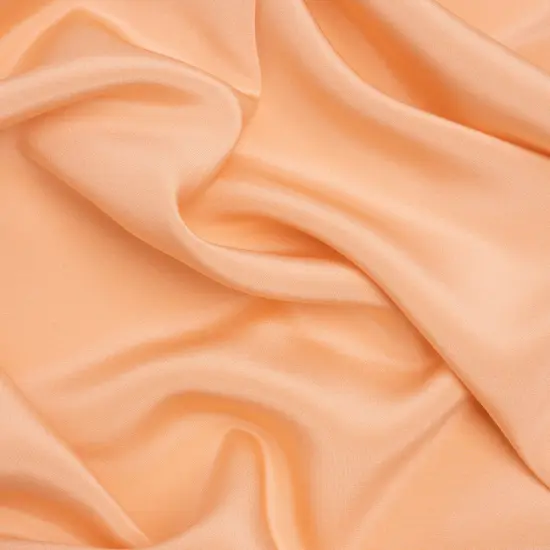 1 Yard Peach Silk 4 Ply Crepe 44" Wide Premium Luxury Fabric {1}