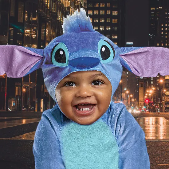 Baby Stitch Costume Soft Blue Jumpsuit with Headpiece Perfect for Halloween and Community Events {3}