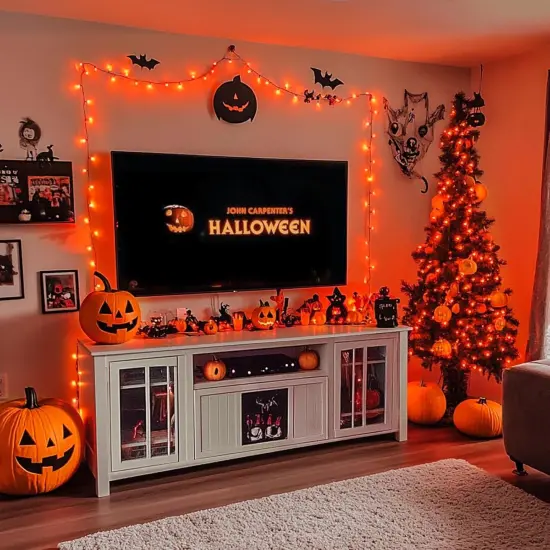 200 LED Orange Halloween String Lights - 66FT, 8 Modes (Connectable) {3}