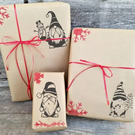 Christmas Gnomes Silkscreen Stencils {3}