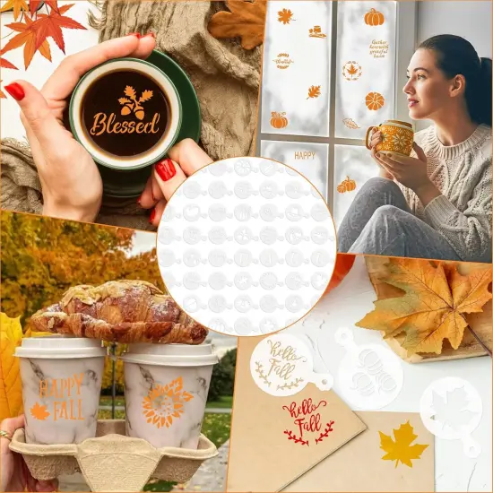 56 Pcs Thanksgiving Cookie Stencils for Royal Icing Cookie Decorating Kit {6}