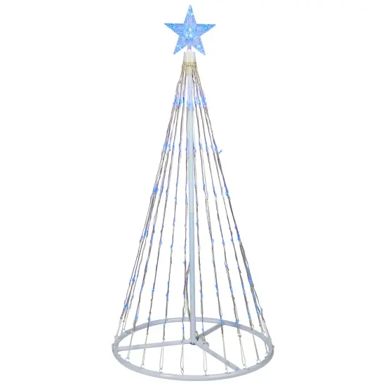Northlight LED Lighted Show Cone Christmas Tree with Star - 4' - Blue White {3}