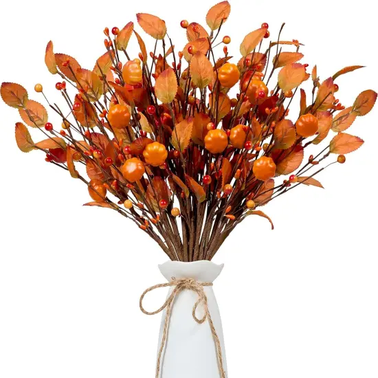 12PCS Fall Berry Stems for Vases Centerpieces {1}