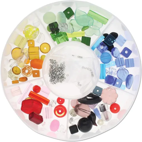 The Beadsmith Portable Bead Caddy - Bead Set w/Jewelry Making Supplies, Includes 1000+ gm of Seed Beads Plus Accessories & Storage {6}