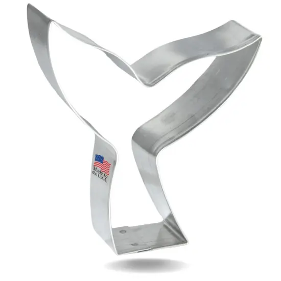 CookieCutter.Com Whale Mermaid Tail Cookie Cutter 3.75 in, Tin Plate Steel, Handmade in USA {1}