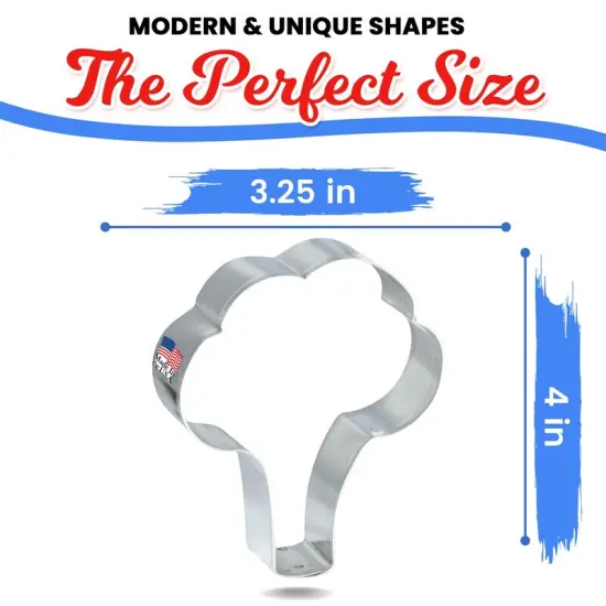 CookieCutter.Com Brand Bouquet, Tree, Broccoli Cookie Cutter 4 in, Tin Plate Steel, Handmade in USA {3}