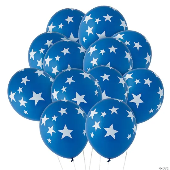 Stars 11" Latex Balloons 24 Pc Gray {5}