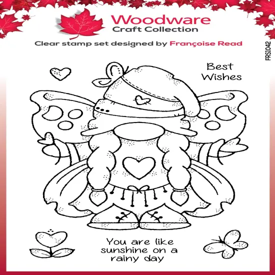 Woodware Clear Stamps 4"X6"-Singles Butterfly Norma {1}