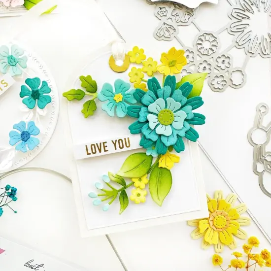 Pinkfresh Studio Stencils-Stylized Florals {6}