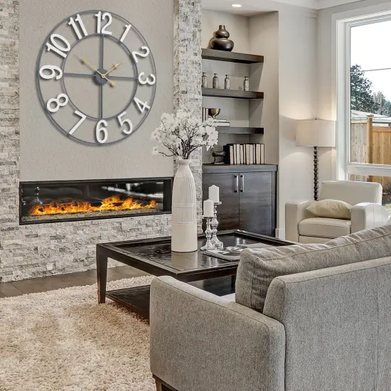 Sorbus Large Wall Clock - 32 inch (81 CM) Battery Operated Analog Wall Clock Decorative for Living Room and Kitchen White {6}