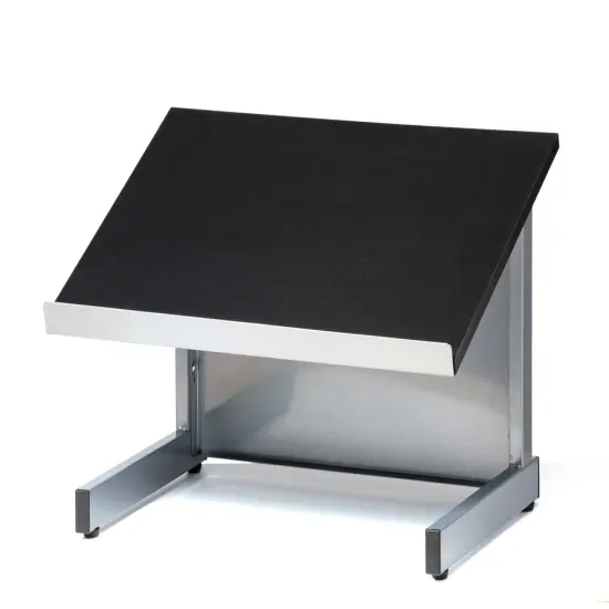 Audio Visual Direct Tabletop Lectern for Presentations Silver {1}