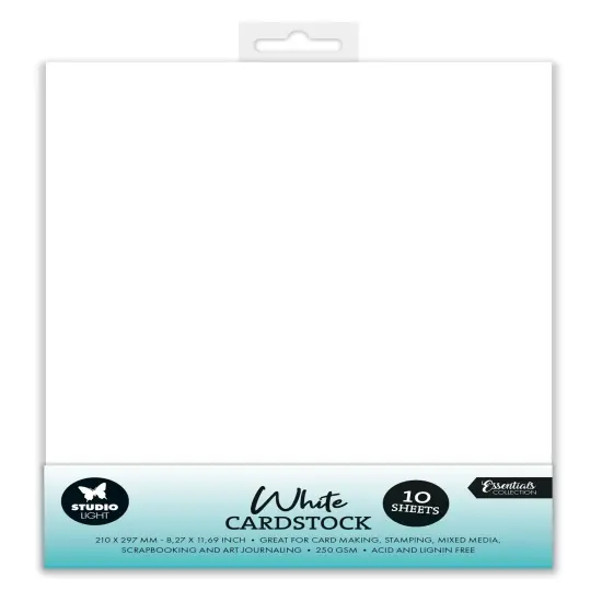 Studio Light Consumables Cardstock 8.25"X11.7" 10/Pkg-Nr. 39, White {1}