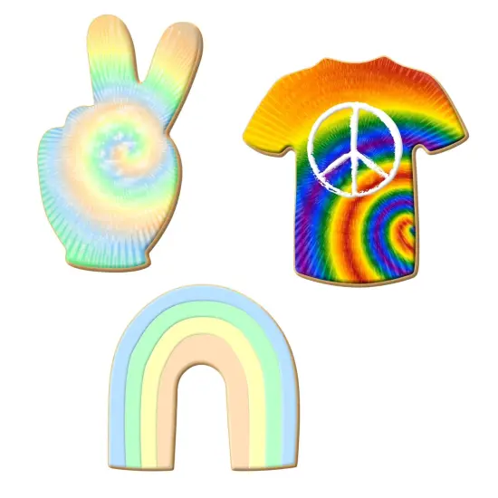 Groovy Cookie Cutter 3 Pc Set. USA Tin Plate Steel - By CookieCutter.Com {2}